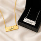Collier Arabe Plaque Gravé